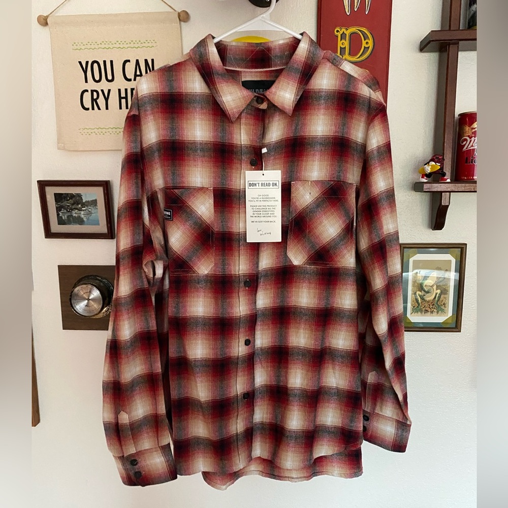 Wildfang The Essential button up flannel XL